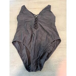 black COMPANY ELLEN TRACY   one piece swimsuit size 12